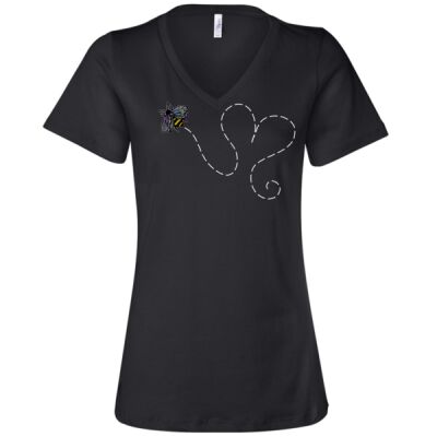 Bee Loved Ladies V-neck T-shirt Thumbnail